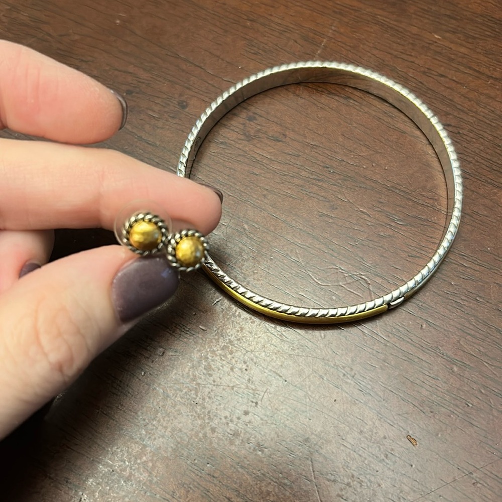 Brighton bangle and magic mini post earrings